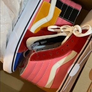 Brand new sk8-hi patchwork vans. Never worn!